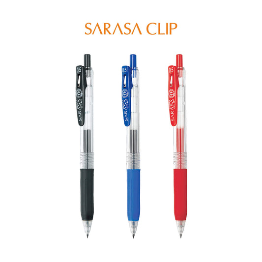 Zebra Sarasa Clip Gel Pen 0.5mm - Black - Gel & Rollerball Pens