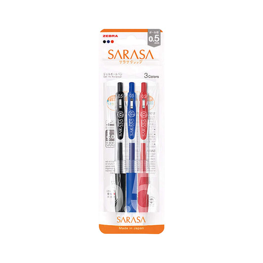 Zebra Sarasa Clip Gel Pen 3 - color Set 0.5mm - Gel & Rollerball Pens