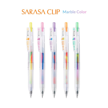 Zebra Sarasa Clip Gel Pen Marble Colors - Tropical Mango - Gel & Rollerball Pens