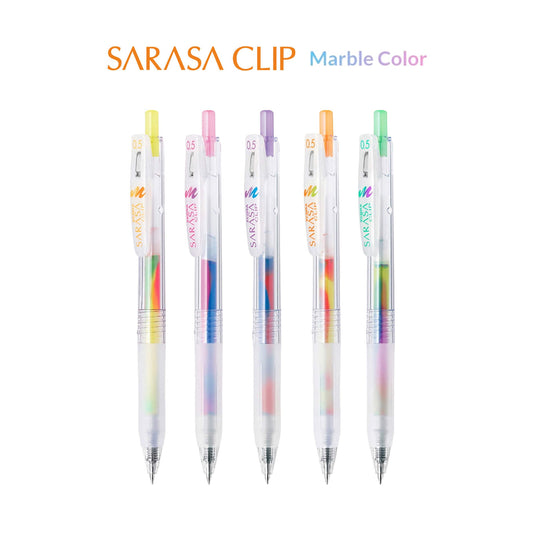 Zebra Sarasa Clip Gel Pen Marble Colors - Tropical Mango - Gel & Rollerball Pens