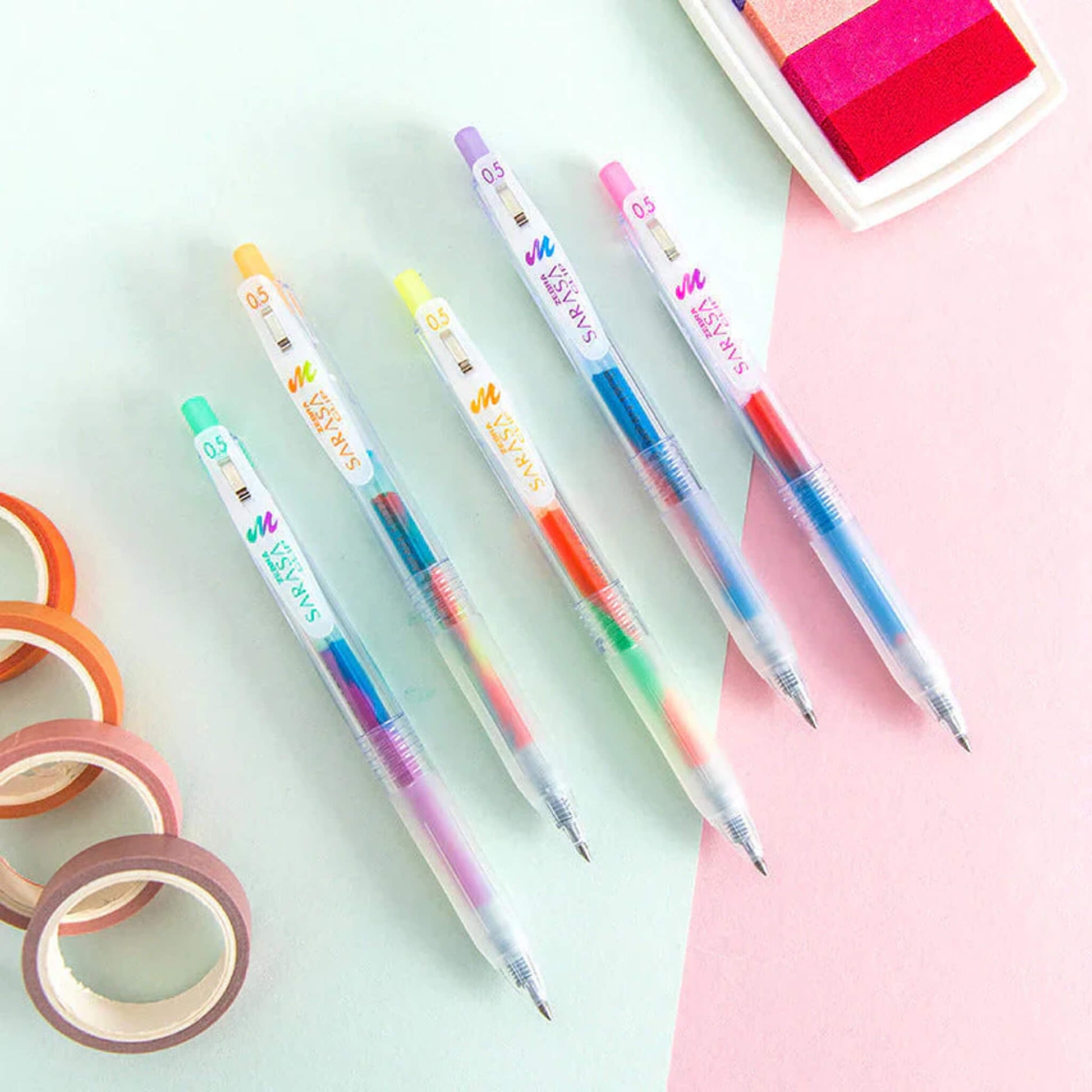 Zebra Sarasa Clip Gel Pen Marble Colors - Tropical Mango - Gel & Rollerball Pens