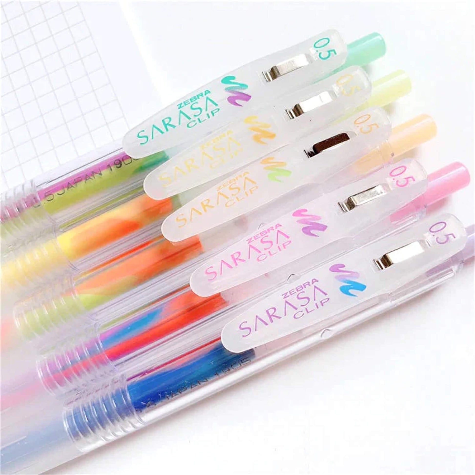 Zebra Sarasa Clip Gel Pen Marble Colors - Tropical Mango - Gel & Rollerball Pens