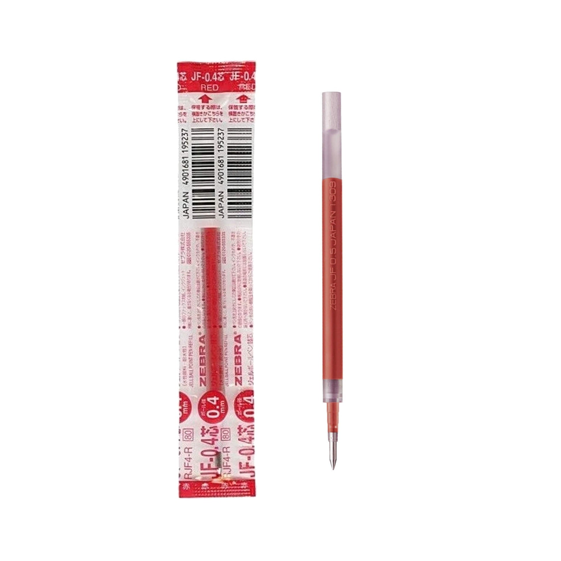 Zebra Sarasa Clip Gel Pen Refill JF - 0.4 0.4mm - Red - Pen Refills