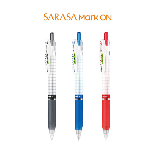 Zebra Sarasa Mark On Gel Pen 0.4mm - Black - Gel & Rollerball Pens