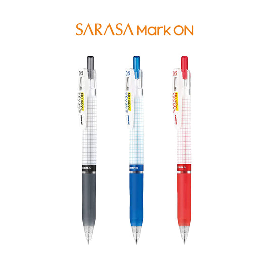 Zebra Sarasa Mark On Gel Pen 0.5mm - Black - Gel & Rollerball Pens