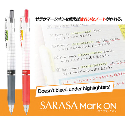 Zebra Sarasa Mark On Gel Pen Refill MJF - 0.4 Black - Pen Refills