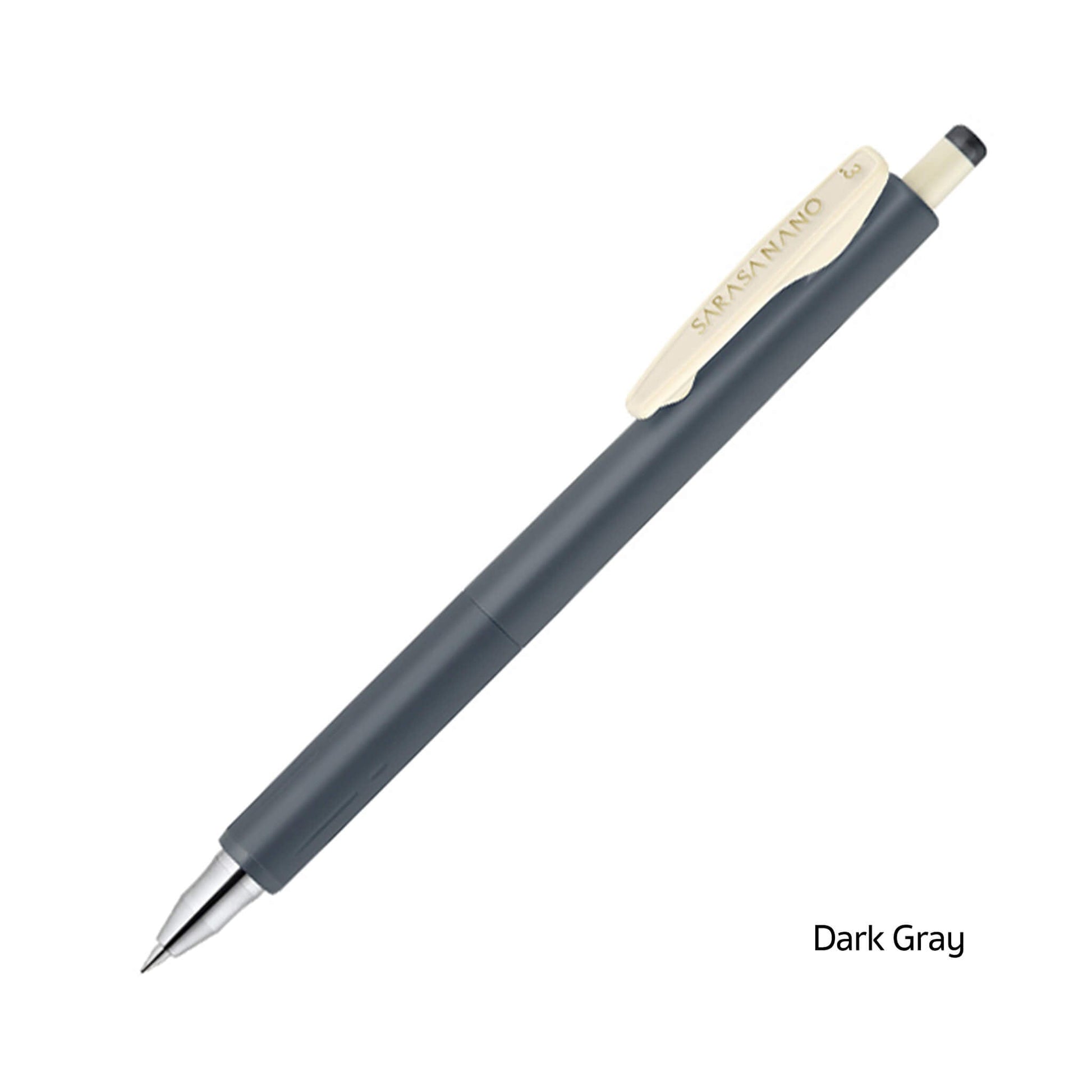 Zebra Sarasa Nano Gel Pen 0.3mm - Dark Gray - Gel & Rollerball Pens