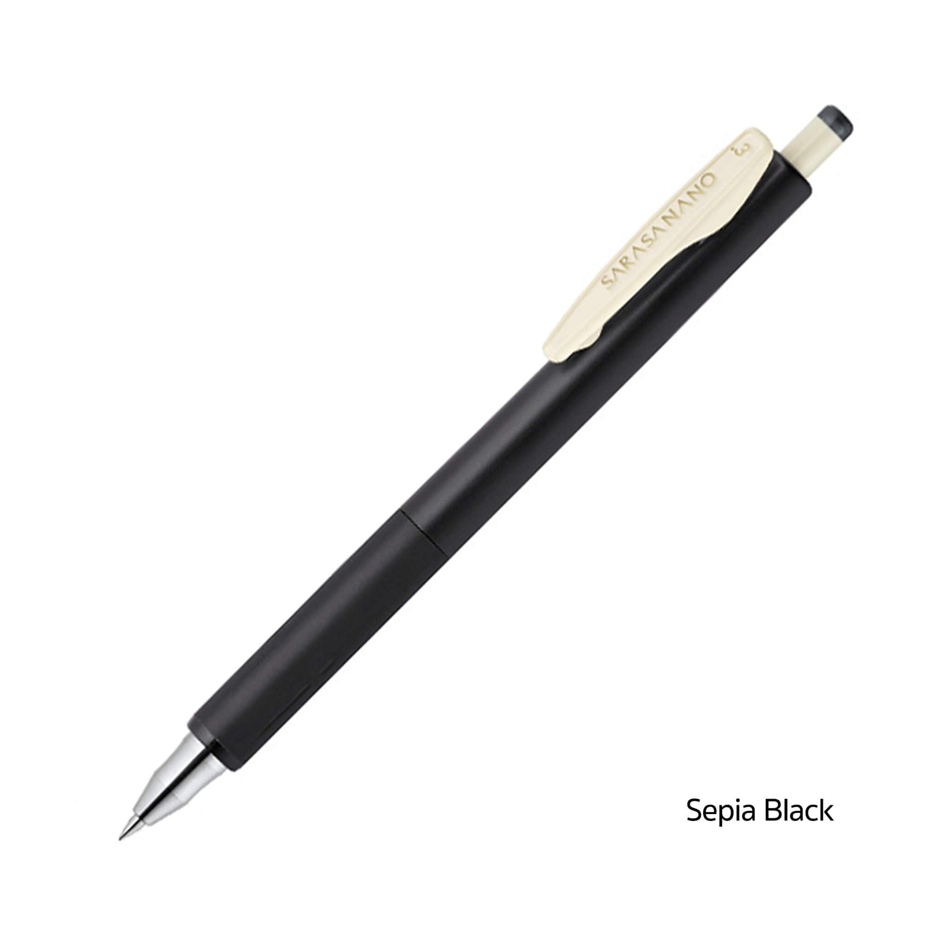 Zebra Sarasa Nano Gel Pen 0.3mm - Sepia Black - Gel & Rollerball Pens